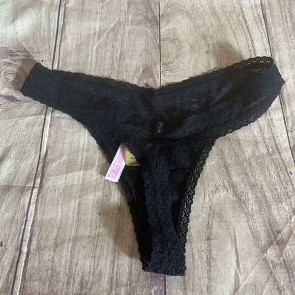 VICTORIA'S SECRET BLACK LEOPARD THONG / STRING PANTY WOMAN'S size M NEW WT - Picture 3 of 10